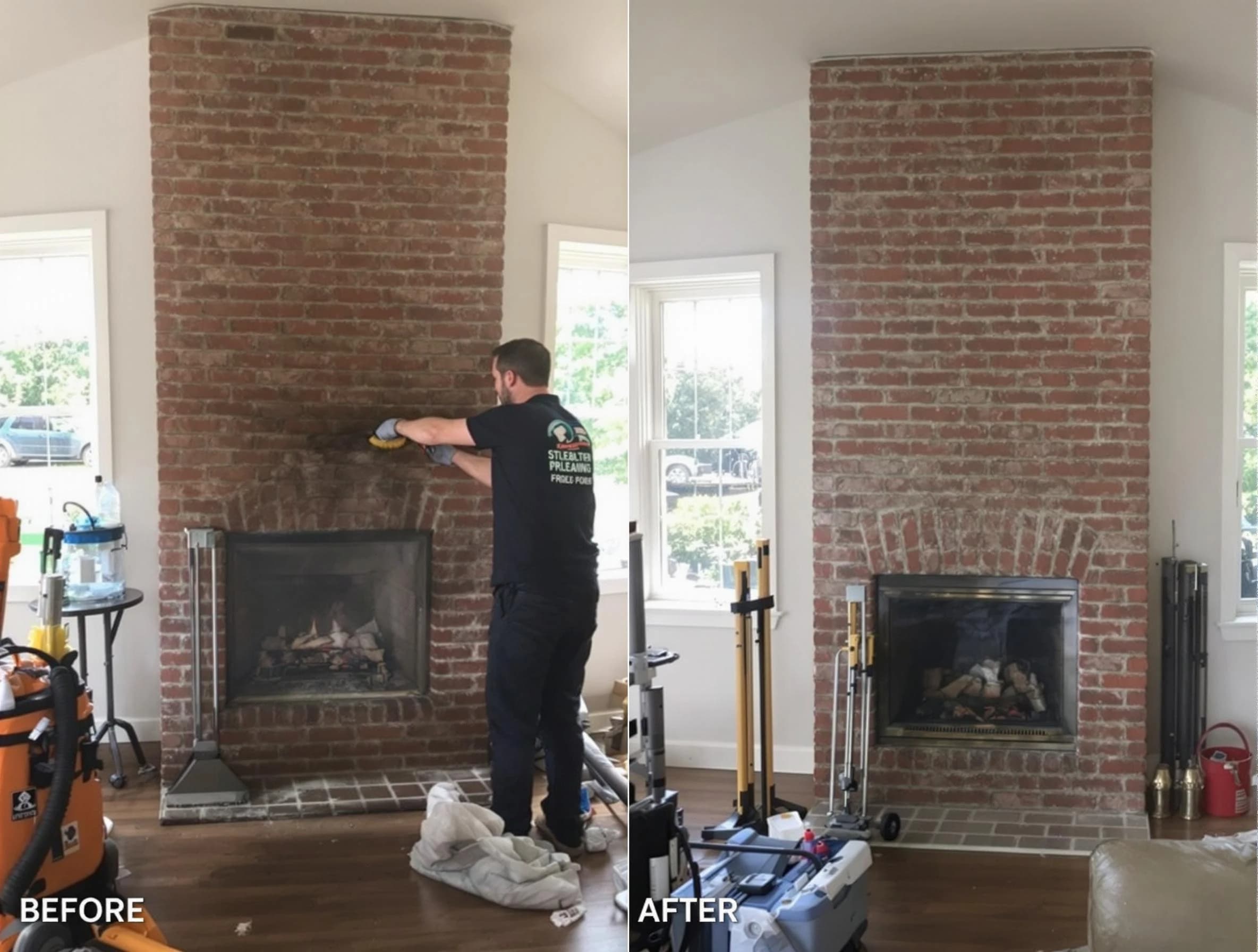 Finished chimney sweeping service by Perry Chimney Sweep in Perry, UT