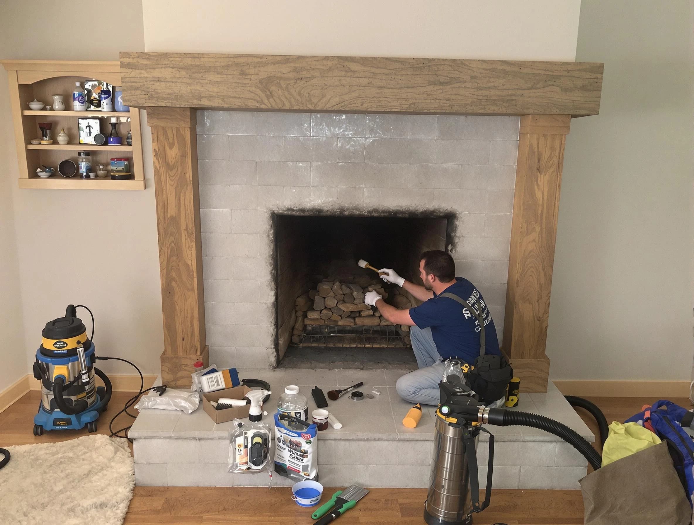 Detailed creosote removal process by Perry Chimney Sweep in Perry, UT