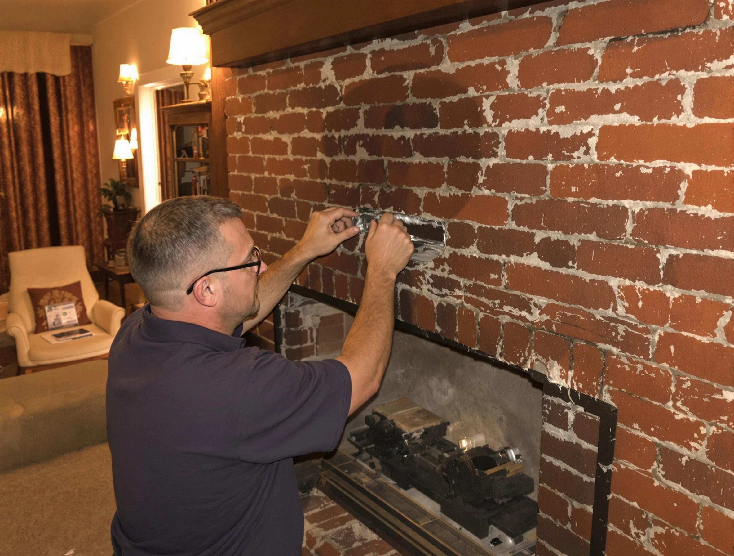Perry Chimney Sweep expert fixing a fireplace in Perry, UT