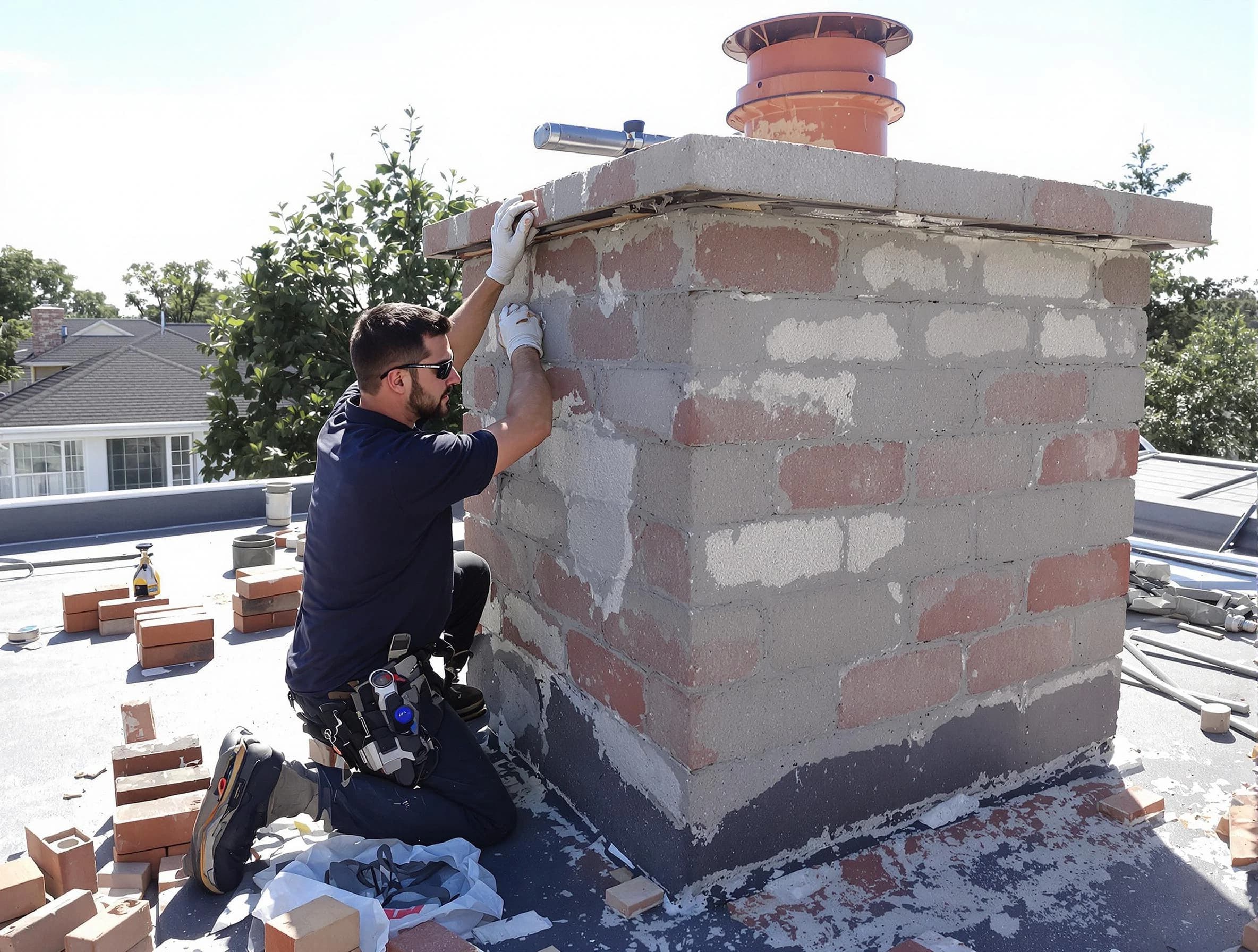 Advanced chimney repair process by Perry Chimney Sweep in Perry, UT