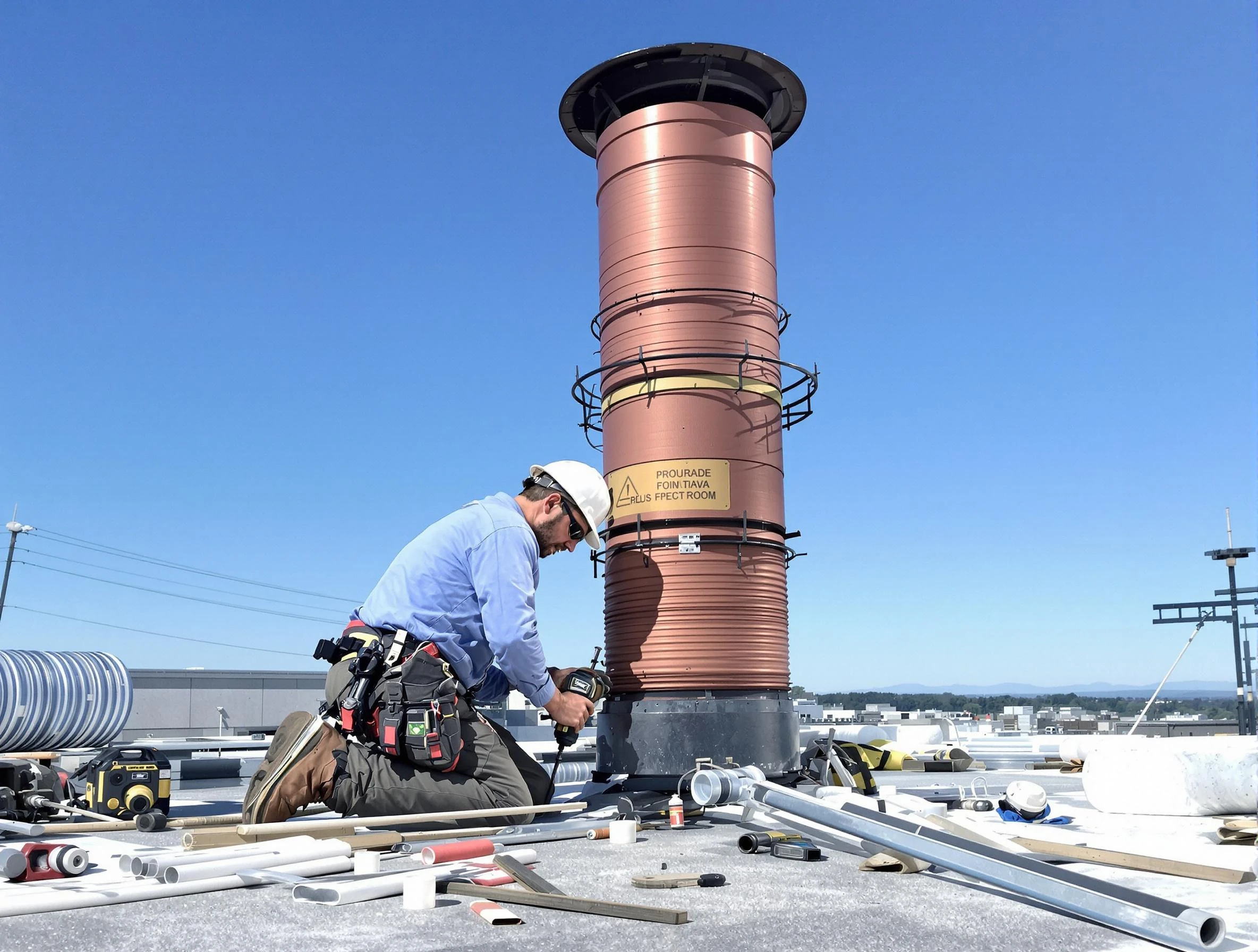 Installed chimney liner by Perry Chimney Sweep in Perry, UT